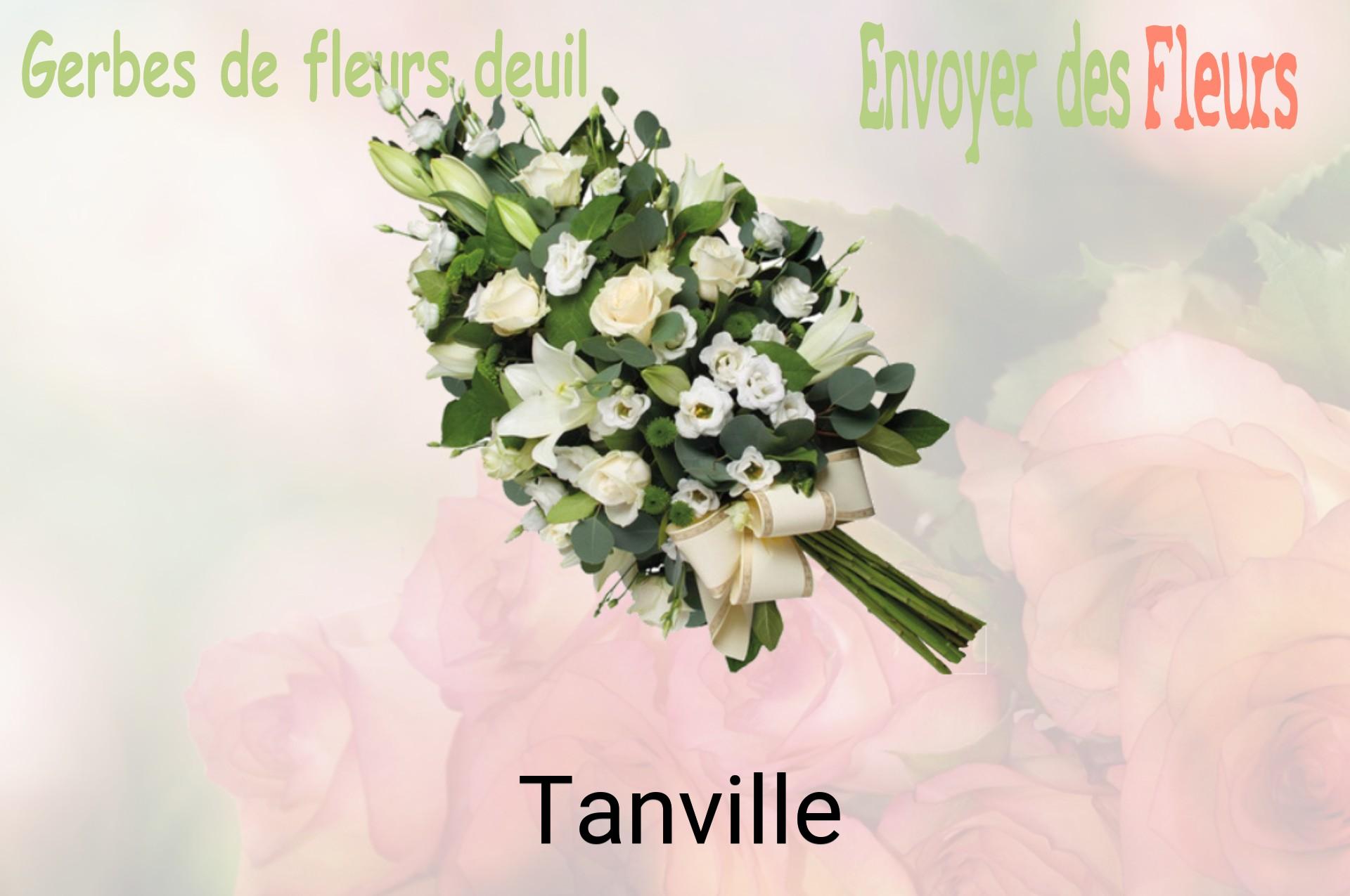 Gerbe de fleurs de deuil livrée à Tanville